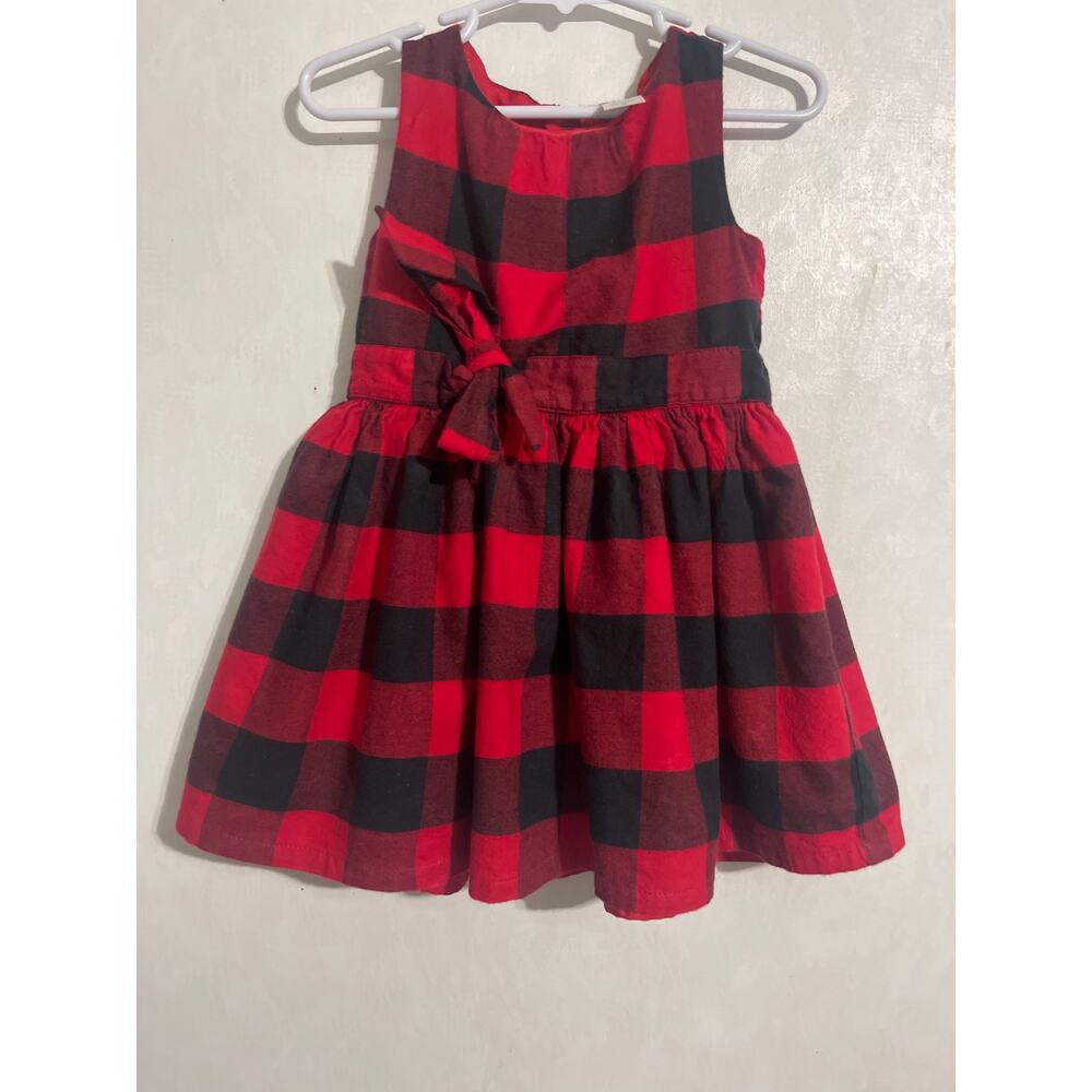 Toddlers Girl Carter’s Red/Black Checkered Holiday Dress Size 2T